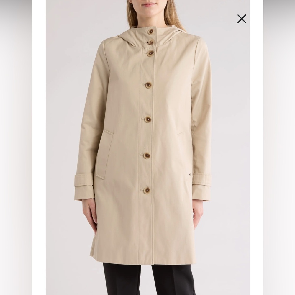 Calvin Klein Water Resistant A-Line Trench Coat